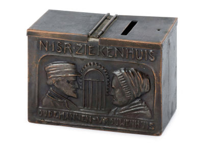 Alms Box – Jewish Hospital and Old Age Home, Amsterdam – 1919. Alms box for collection of 