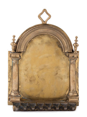 Hanukkah Lamp – Italy, 18th Century. Hanukkah lamp. Italy (Rome?), [18th century]. Brass, cast. 