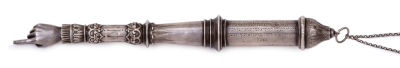 Large Torah Pointer – Paris, Late 19th Century – Detailed Dedicatory Inscription – Hassan and 