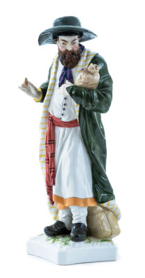 Porcelain Figurine – Russian Jew – Berlin, Late 19th Century. Russian Jew, porcelain figurine of 