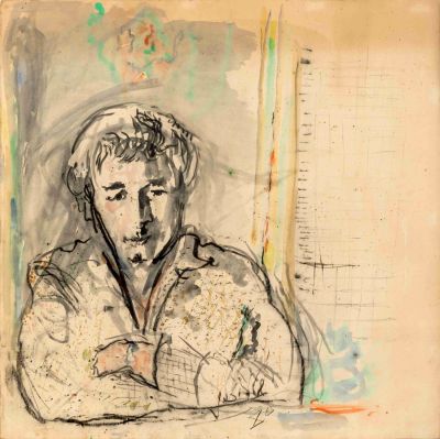 Yehezkel Streichman (1906-1993) – Portrait of the Collector Rami Cohen, 1980 – Watercolor and 