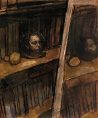 Jan Rauchwerger (b. 1942) – Reflection, 1975 – Pastel on Paper. Jan Rauchwerger (b. 1942) 