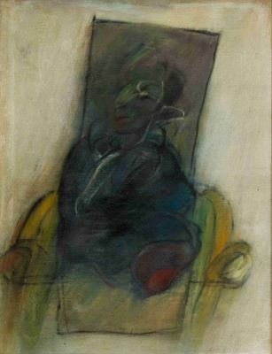 Shaul Schatz (b. 1944) – Oil on Canvas. Shaul Schatz (b. 1944), Figure. [1968]. Oil on canvas. 