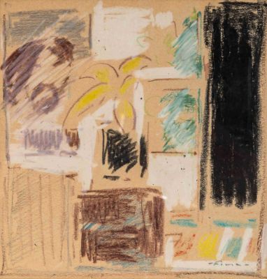 Fima (Efraim Roeytenberg; 1916-2005) – Interior / Portrait. Fima (Efraim Roeytenberg; 1916-2005) 