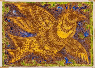Michail Grobman (b. 1939) – Golden Bird, 1971 – Monotype. Michail Grobman (b. 1939), Golden Bird 