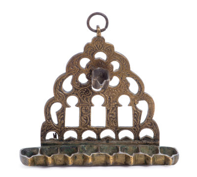 Hanukkah Lamp – Sefrou, 19th Century. Hanukkah lamp. Sefrou, Morocco, [19th century]. Brass 