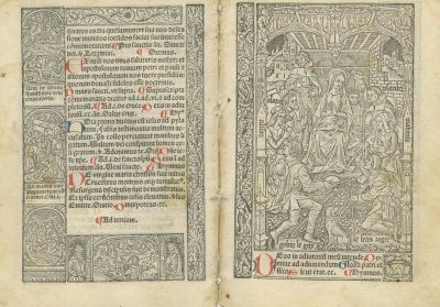 Book of Hours – Early Print Edition, Illustrated with Numerous Woodcuts – Philippe Pigouchet – 