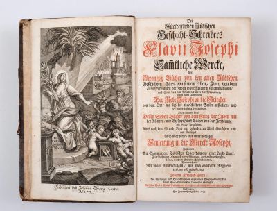 Writings of Josephus Flavius – T&uuml;bingen, 1735 – Maps and Additional Engravings. Des 