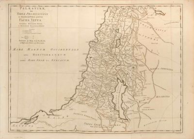 Two Maps – Palestine and Its Surroundings – 18th Century. Two maps of Palestine and its 