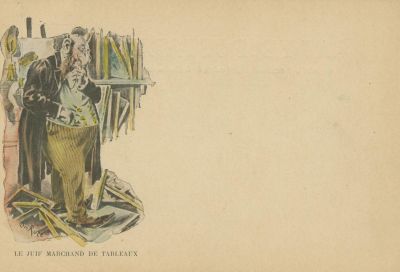 Seven Anti-Semitic Postcards – Jewish Craftsmen – France. Seven undivided anti-Semitic postcards 