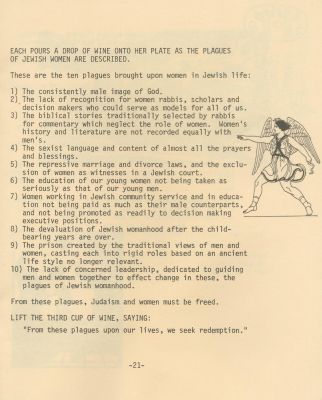 "San Diego Woman's Haggadah" – First Edition, 1980. San Diego Woman's Haggadah, edited by Jane 