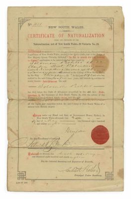 Collection of Documents and Certificates – Zionist Activist Solomon Pechter – Australia, Late 