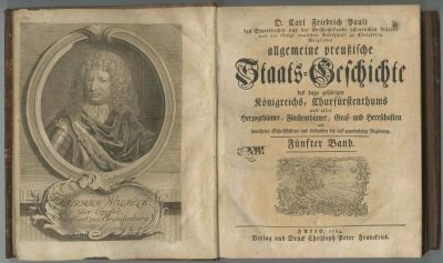 "The General History of the Prussian State", by Carl Friedrich Pauli – Halle, 1760-69 – Eight 