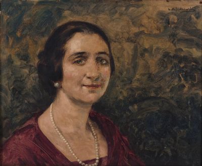 Leopold Pilichowsky (1869-1933). Portrait of a woman (Mrs. Sokolow). Oil on canvas. Signed. 