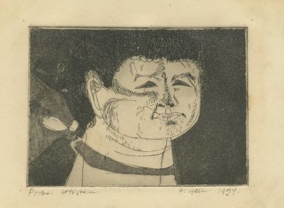 Avraham Ofek (1935-1990) – Two Prints. Avraham Ofek (1935-1990), two prints. 1. Portrait 