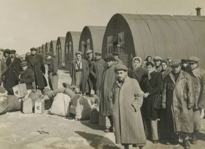 Three Photographs by Beno Rothenberg – 1949 – Illegal Jewish Immigrants in a Cyprus Detention 