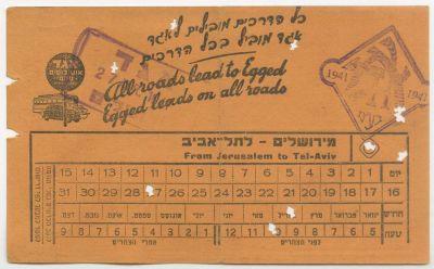 Collection of Public Transport Tickets – Palestine, 1930s-1950s. The description and condition 