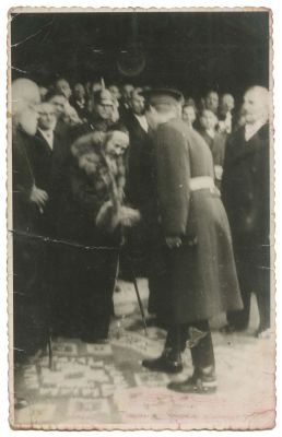 Picture of Rebbe Yoel of Satmar – Reception for Carol II King of Romania – Satmar, 1936. The 