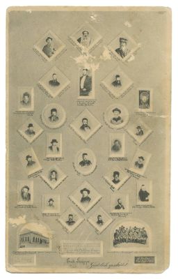 Postcard - Pictures of Participants at the First Rabbinical in Krakow – Krakow, Early 20th Century. 
