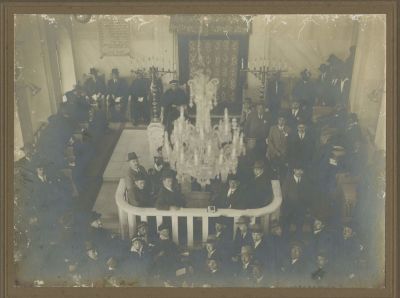 Photograph of the Monastirioton Synagogue – Salonika, 1927. The description and condition report 