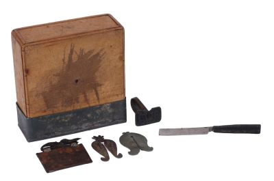 Collection of Items – Circumcision Implements, Amulet and Kashrut Seal – North Africa. The 