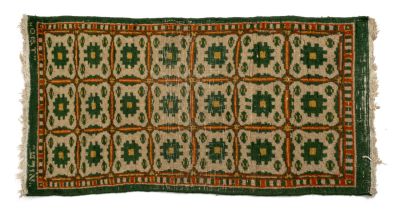 Ort Rug, Rectangle Pattern – The Ort Rug Weaving Workshop – Israel, 1950s. Small Ort rug. 