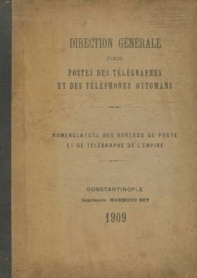 "List of Terms of the Post and Telegraph Offices of the Ottoman Empire" – Bilingual Book, in 