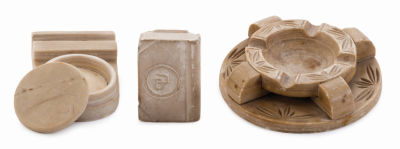 Three Works in Stone – Made by Detainees in Cyprus Detention Camps. Three works in stone, made 