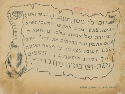 Booklet Issued by the 462nd Hebrew Transport Company, Marking the Anniversary of the Sinking of 