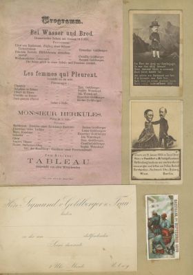 Scrapbook – Springer Family – Vienna, Late 19th Century. Unique scrapbook, containing hundreds 
