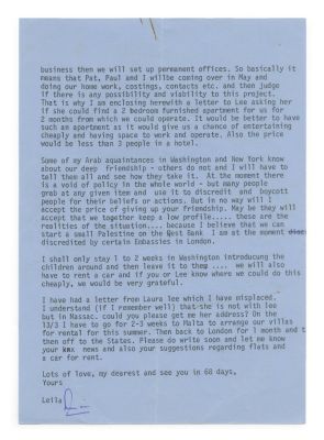 Collection of Letters from Leila Mantoura, Addressed to Ruth Dayan – 1977-95. 20 letters 