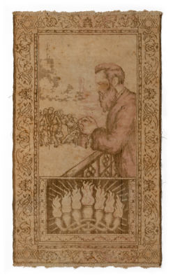 Twelve Rugs – Prominent Zionist Figures – Portrait of Chaim Nachman Bialik – Jerusalem, 1900s 