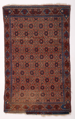 Marbadiah Rug – Stars of David – Jerusalem, 1920s. Geometric rug depicting Stars of David, made 