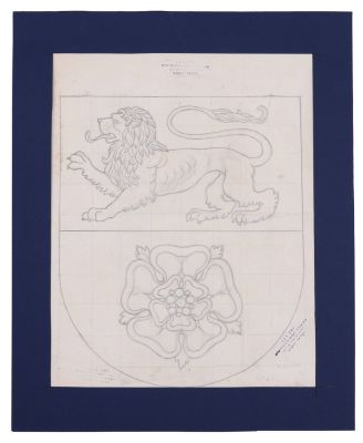 Ze'ev Raban (1890-1970) – Two Sketches for Sculptural Ornaments. Ze'ev Raban (1890-1970), two 