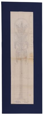Ze'ev Raban (1890-1970) – Palm Tree – Sketch for a Stained-Glass Window at the YMCA Building – 