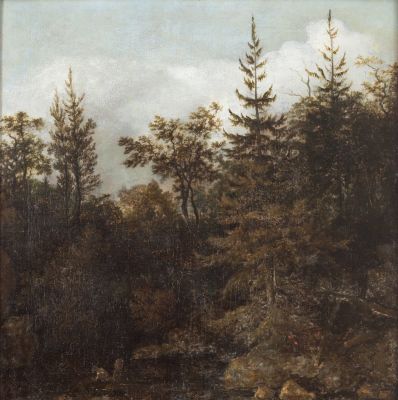 Allaert van Everdingen (1621-1675) – Forest – Oil on Panel. Allaert van Everdingen (1621-1675) 