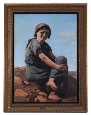 Charles Verlat (1824-1890) – Bedouin Girl – Oil on Canvas. Charles Verlat (1824-1890), Bedouin 