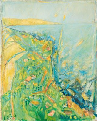 Elhanan Halpern (1914-1995) – Ein Gedi – Oil on Canvas. Elhanan Halpern (1914-1995), Ein Gedi. 