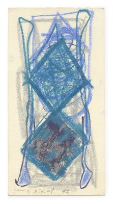 Lea Nikel (1918-2005) – Untitled, 1997 – Oil Pastel on Paper. Lea Nikel (1918-2005), Untitled 