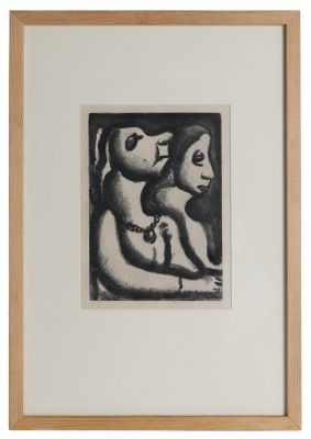 Georges Rouault (1871-1958) – Two Women, 1928 – Etching. Georges Rouault (1871-1958), Two Women 