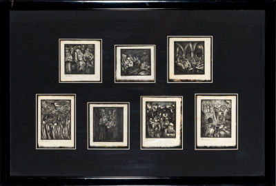 Joseph Budko – Seven Woodcuts – "The Hassidic Legend" – Germany, 1925. Seven woodcuts produced 