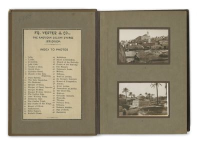 Photographs of Palestine – American Colony. Album holding 48 photographs of Palestine. 