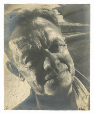 Portrait of a Man – Photograph by Helmar Lerski. Portrait of a Man (Yarkon), photograph by 