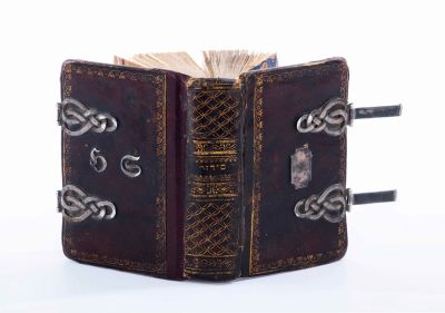 Miniature Siddur – Fine Leather Binding with Original Silver Clasps. The description and 