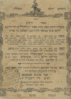 Two Books by the Maharal of Prague – Or Chadash – Warsaw, 1798 / Netivot Olam – Nowy Dw&oacute;r, 1809. 