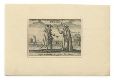 Lopez compounding to poyson the Queen – Engraving Depicting Dr. Rodrigo Lopez, Queen Elizabeth 