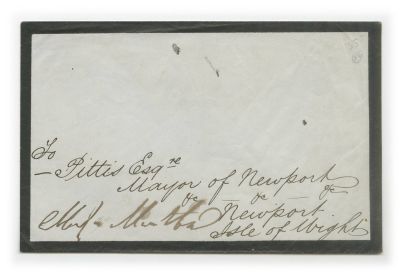 Signature of Moses Montefiore on Official Stationery – To Francis Pittis, Mayor of Newport. The 