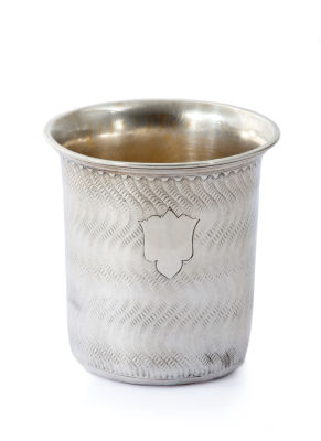Silver Kiddush Cup of the Tzemach Tzedek of Lubavitch. Kiddush cup of Rebbe Menachem Mendel 