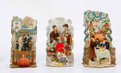 Collection of "Shanah Tovah" Pop-up Greeting Cards and Scraps – Germany-USA. Some 180 pop-up 