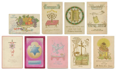Large Collection of "Shanah Tovah" Postcards – Jewish Symbols. Some 270 "shanah tovah" postcards 